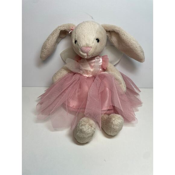 Jellycat FAIRY LOTTIE BUNNY New BNWT RARE Plush Pink Tutu Ballerina Wings Rabbit - Picture 1 of 5